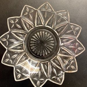 Vintage Clear Glass Small Petal Bowls